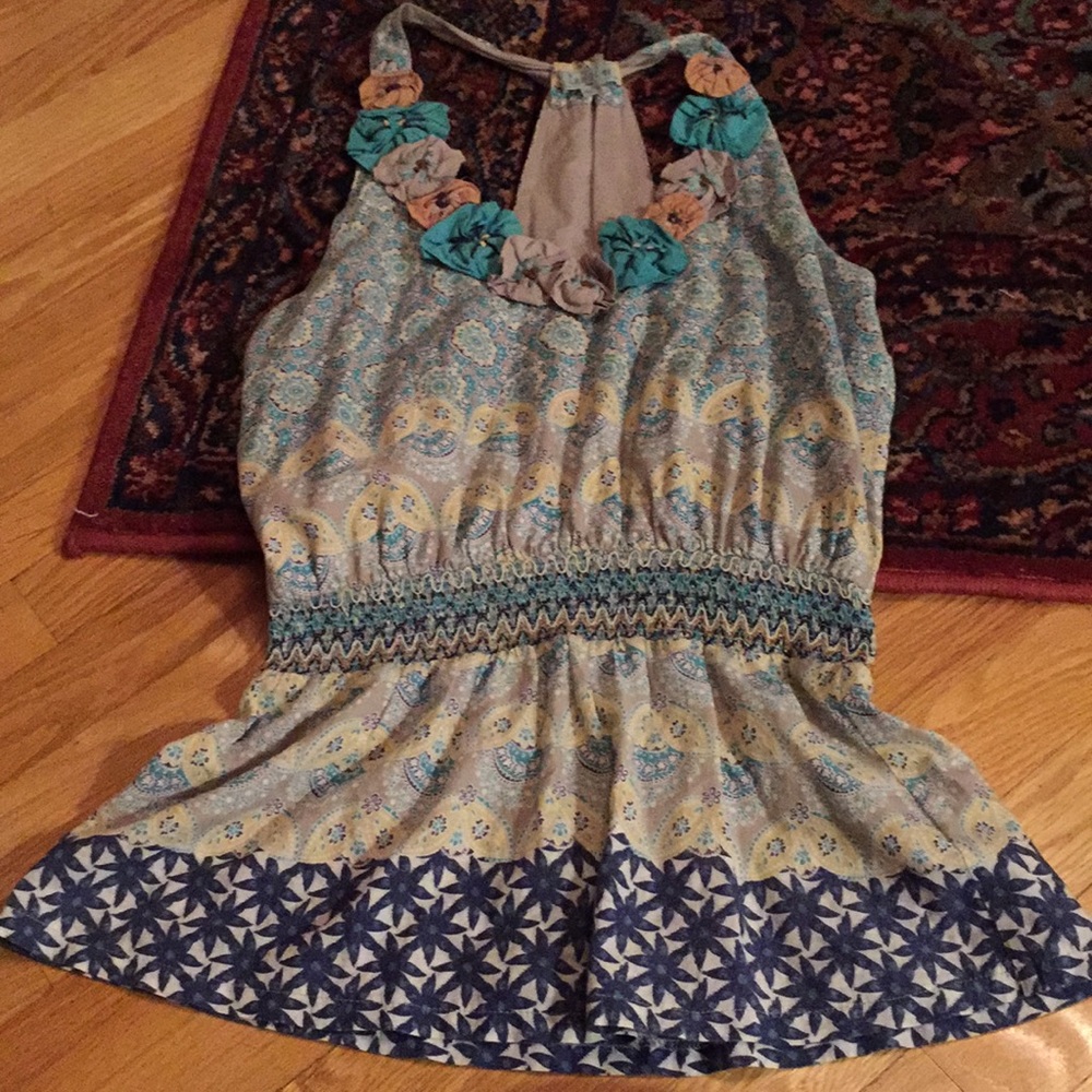 Luv Stori boho festival 100% cotton racerback tank
